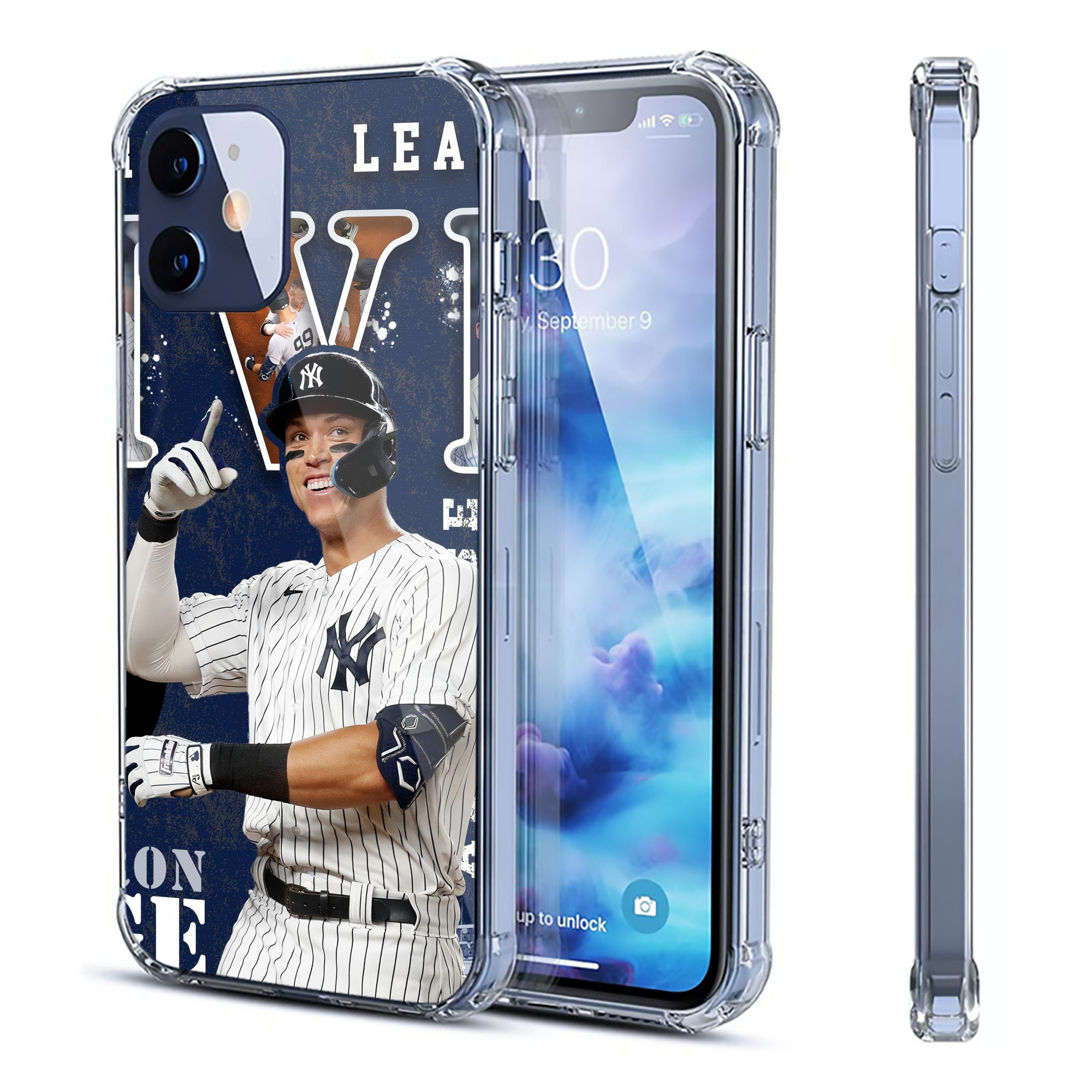 Aaron Judge MVP Clear IPhone 12 Case – Soft TPU With UV Print – Enhanced Drop Protection, Precise Fit, Anti-Fingerprint, Customizable Design, Scratch-Resistant, Yellow-Resistant